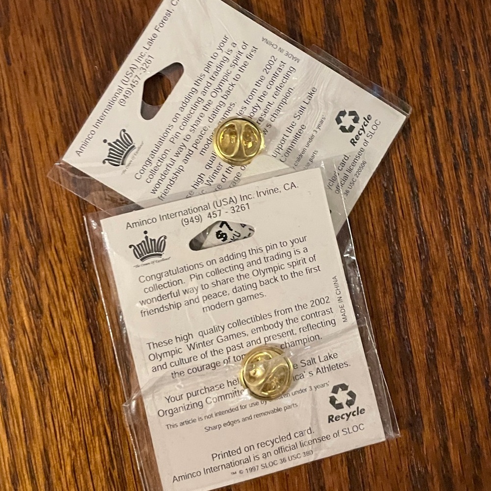 2 NWT 2002 Olympic Pins - Picture 2 of 2